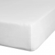 Białe prześcieradło gładkie z gumką z satyny bawełnianej