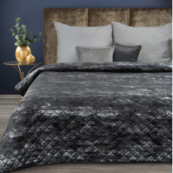 Narzuta welwetowa biała 200x220 cm pikowana w jodełkę metodą hot press SOFIA Eurofirany Premium